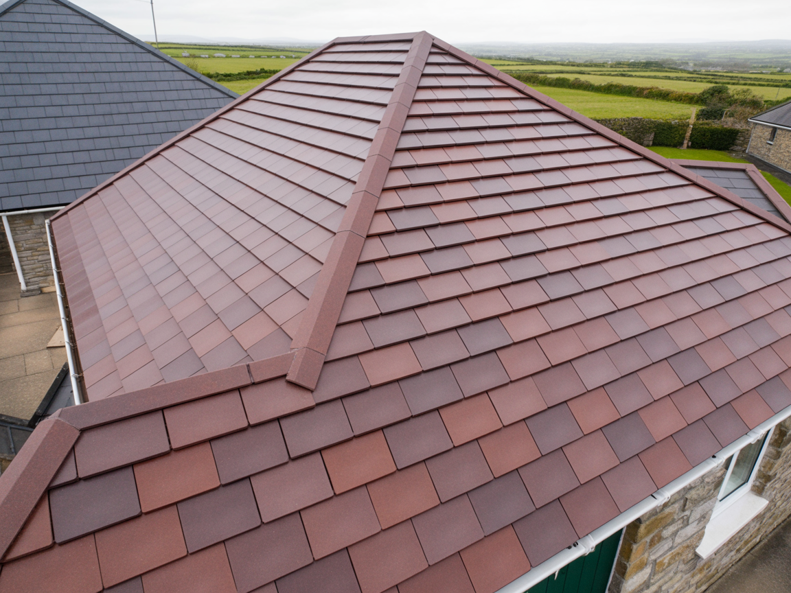 Traditional pitched roof on an Irish house