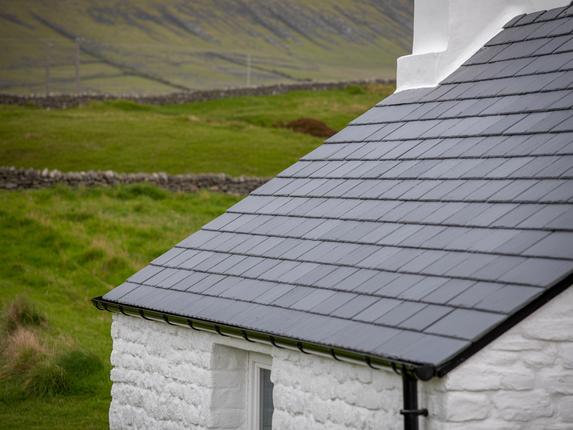 Traditional slate roof on an Irish property